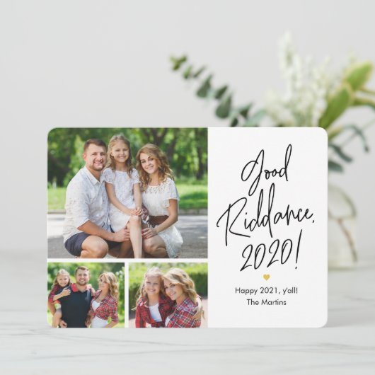 いいなぞ3枚の写真が新年のカードをめでたく シーズンカード (スタンド正面)