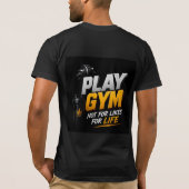 💪 いいねのためでなく人生のためのジム 💪 Tシャツ (裏面)