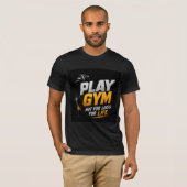 💪 いいねのためでなく人生のためのジム 💪 Tシャツ (正面フル)