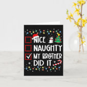 いいね兄いけな弟がリストクリスマスSanta Cla カード (黄色い花)