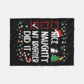 いいね兄いけな弟がリストクリスマスSanta Cla フリースブランケット (正面(横))