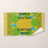 いいインスパイア日を過ごし、よりよい夜を過ごす バスタオルセット (ハンドタオル)