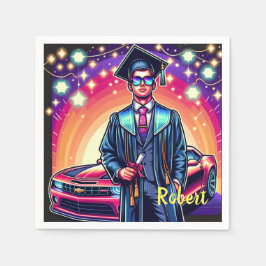 いいクール車の卒業生カスタム スタンダードカクテルナプキン