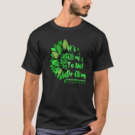 いいヒマワリのメンタルヘルスA Tシャツ (正面)