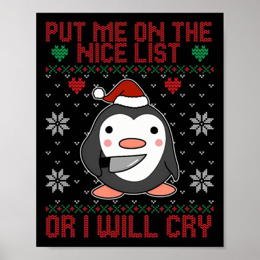 いいリストに載せてくれ、さもないとペンギンの恋人を泣いてやる ポスター (正面)