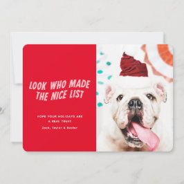 いいリスト |クリスマス・ホリデーのペット犬の写真 シーズンカード