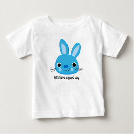 いい一日を ブルーバニー かわいいTシャツ ベビーTシャツ