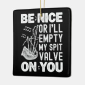 いい人でなければスパットバルブのバグパイプ好きな人を空にする セラミックオーナメント (左)
