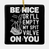 いい人でなければスパットバルブのバグパイプ好きな人を空にする セラミックオーナメント (正面)