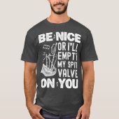 いい人でなければスパットバルブのバグパイプ好きな人を空にする Tシャツ (正面)