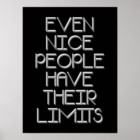 いい人でも限界のタイポグラフィポスター ポスター (正面)