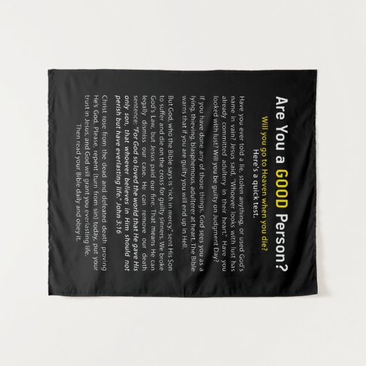 いい人なの？キリスト教信仰フル福音 タペストリー (正面(横))