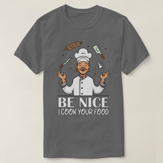 いい人に調理師を Tシャツ (デザイン正面)