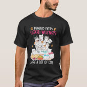 いい女の子の中には、猫のお母さんがたくさんいる Tシャツ (正面)