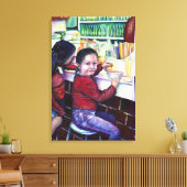 いい女の子はみんなアイスクリームを食べる キャンバスプリント (インサイチュ (リビング))