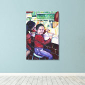 いい女の子はみんなアイスクリームを食べる キャンバスプリント (インサイチュ (ウッドフロア))