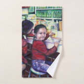 いい女の子はみんなアイスクリームを食べる バスタオルセット (ハンドタオル)