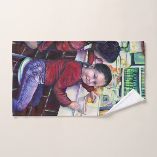 いい女の子はみんなアイスクリームを食べる バスタオルセット (ハンドタオル)