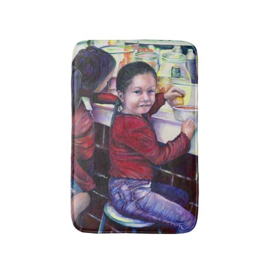 いい女の子は皆アイスクリームを食べる バスマット (正面縦)