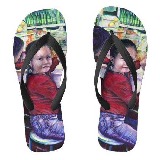 いい女の子は皆アイスクリームを食べる ビーチサンダル (フットベッド)