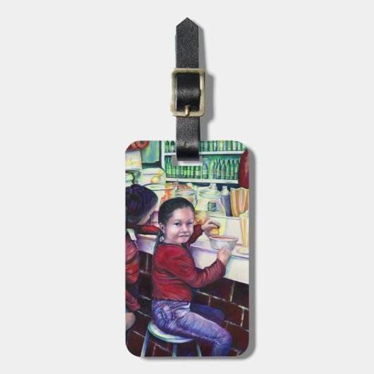 いい女の子は皆アイスクリームを食べる ラゲッジタグ (正面縦)