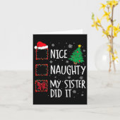 いい姉いけなさん家族の男性がクリスマスした カード (黄色い花)