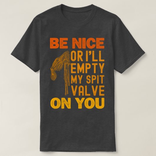 いい子でなければ唾の吐き出すおもしろい Tシャツ (デザイン正面)