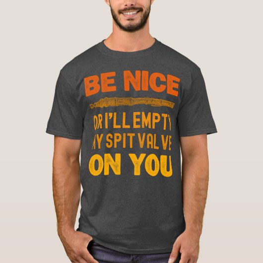 いい子でなければ唾の吐き出すおもしろい Tシャツ (正面)