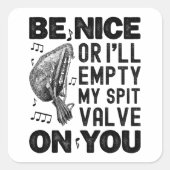 いい子でなければ唾を吐き出す スクエアシール (正面)