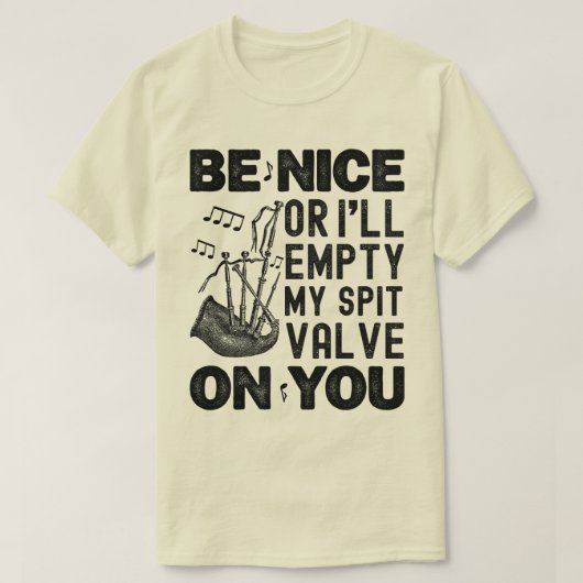 いい子でなければ唾を吐くバルブおもしろい Tシャツ (デザイン正面)