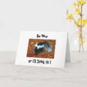 いい子でなければ臭い奴だ カード (黄色い花)