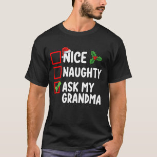 いい子なの悪い子なの おばあちゃんに聞いてみよう クリスマス リスト ファミリー Tシャツ