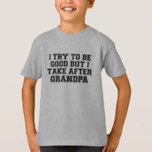 いい子にしようとするけどおじいちゃん似Tシャツ