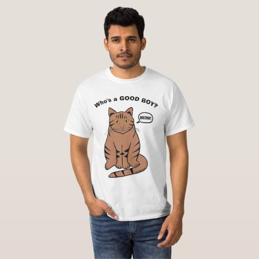 いい子は誰だ？おしゃべりタビーおもしろい猫 Tシャツ