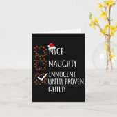 いい子悪い子有罪判決まで無実のクリスマス カード (黄色い花)