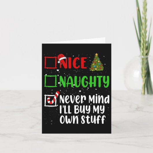 いい子 悪い子 気にしない 自分で買うから クリス カード (正面)