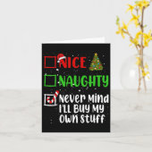 いい子 悪い子 気にしない 自分で買うから クリス カード (黄色い花)