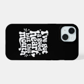 いい心の持ち主だけどこの口ときたら レトロなデザイン iPhone 15ケース (裏面横)
