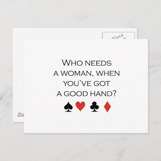 いい手のTシャツを持っているときに女性を必要とする ポストカード (正面/裏面)