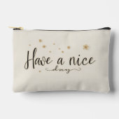 「いい日を過ごす」というデザインの商品 アクセサリーポーチ (正面)