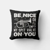 いい時唾を吐くバルブのフルゲルホーンを空にするおもしろい クッション (正面)