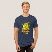 いい梨 - フルーティーな気分 - フードィーな仲間たち トライブレンドTシャツ (正面全面)