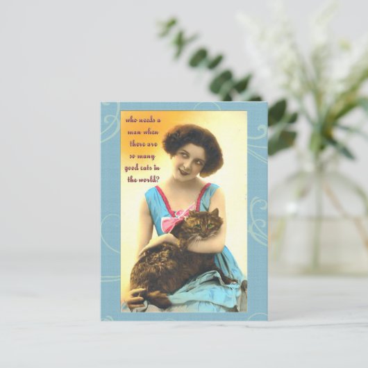 いい猫が沢山いる男が ポストカード (スタンド正面)