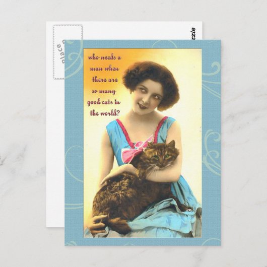 いい猫が沢山いる男が ポストカード (正面/裏面)