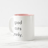 いい猫だけコーヒーマグfor猫好き ツートーンマグカップ (正面左)