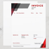 いい請求書空白のテンプレート (正面/裏面)