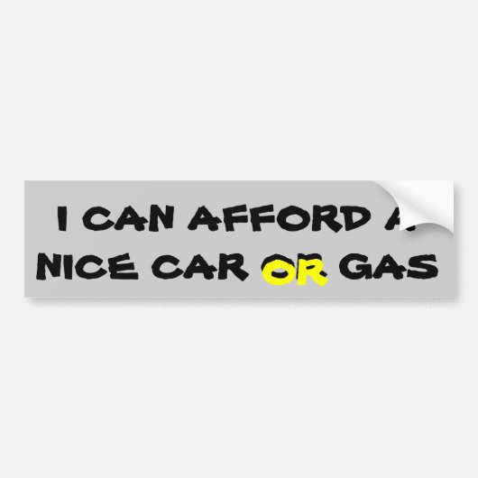 いい車かガソリンか? 選択してください バンパーステッカー (正面)