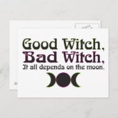 「いい魔女、悪い魔女…」 ポストカード (正面/裏面)
