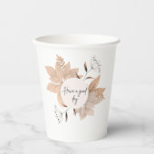 いい１日を 紙コップ (正面)