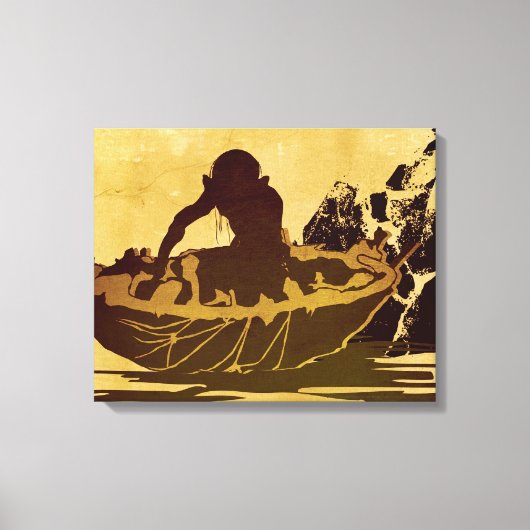 いかだに乗ったGOLLUM™ キャンバスプリント (正面)